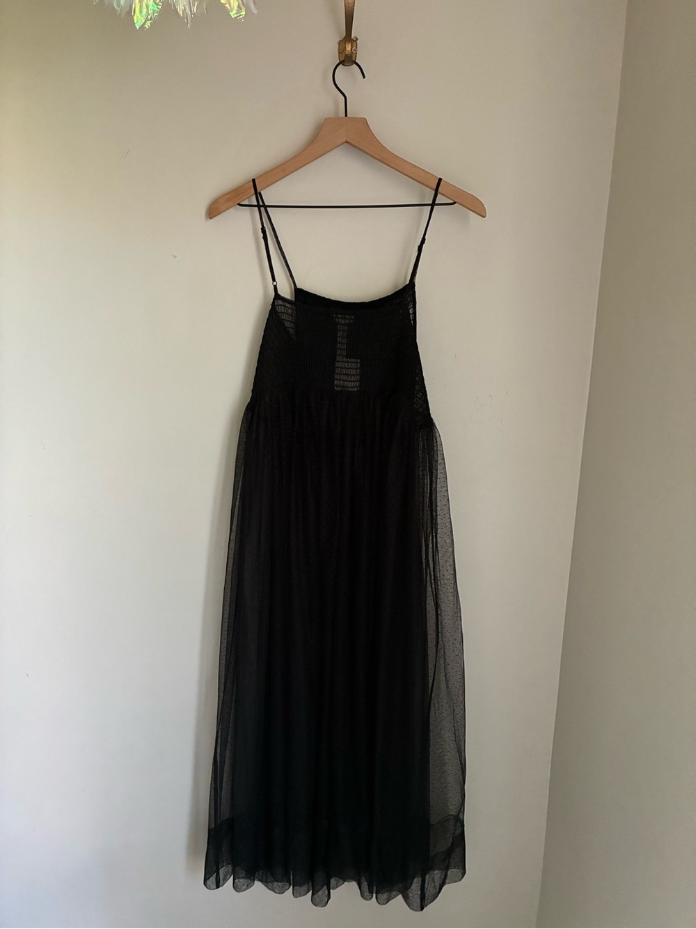 Free People Can’t Stop Won’t Stop Black Sheer Whimsigoth Slip Dress Size Small - Picture 7 of 8